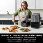 NINJA Foodi Oil-Free Fryer - Double Stack SL400EU - 9.5 L - 2 Independent Cooking Drawers - 6 Cooking Modes - 2470W - Image 6