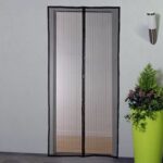 Mosquito net magnetic curtain door - H230 cm x L100 cm - Black polyester