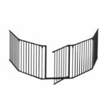NORDLINGER PRO Folding fire screen with wicket - fire protection for chimneys and stoves