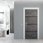 Interior Door Renovation Kit - NORDLINGER PRO - 4 Sheets 85 x 50 cm & 3 Black Profiles 85 x 2 cm - Agate Grey - Image 5