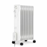 Electric oil bath radiator - 2000 watts - Oceanic - 3 powers - 9 elements - Mobile - White - Image 2