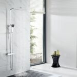 OCEANIC Shower column - Thermostatic mixer - Rectangular high head 30x20 cm - Chrome - Image 2