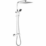OCEANIC Shower column - Thermostatic mixer - 30x30 cm square high head - Chrome