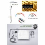 Oceanic shower column - Thermostatic mixer - High square apple 40x40 cm - Chrome - Image 3