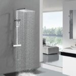 Oceanic shower column - Thermostatic mixer - High square apple 40x40 cm - Chrome - Image 4