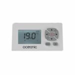 Fixed electric radiator with inertia Ceramic drying 1000W Oceanic Rubis - Glass facade - White - NF - Image 6