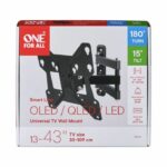 ONE FOR ALL WM2251 - Tilt & Rotate Wall Mount (180 °) for TVs from 13 to 40 (33 to 102cm) - Black - Image 5