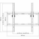 ONE FOR ALL WM2421 - Wall Mount with Tilt Adjustment of 15 ° for TV from 32 to 55 (81 to 140cm) - Black - Image 2