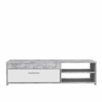 Pilvi TV cabinet - White and light concrete - Contemporary - L 120 x D 42.1 x H 31.8 cm – Bild 2