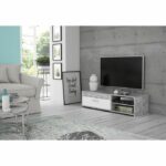 Pilvi TV cabinet - White and light concrete - Contemporary - L 120 x D 42.1 x H 31.8 cm – Bild 3