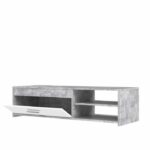 Pilvi TV cabinet - White and light concrete - Contemporary - L 120 x D 42.1 x H 31.8 cm – Bild 4