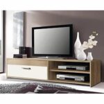 PILVI TV cabinet 120 cm oak / white - Image 2