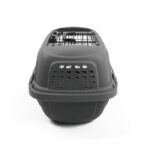 M.PETS ECO GIRO Cat Transport Crate - Plastic Cage - Size S - Gray - Image 2