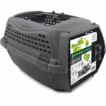 M.PETS ECO GIRO Cat Transport Crate - Plastic Cage - Size S - Gray - Image 4