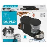 M.PETS DUPLO kibble and water dispenser 1.3kg/3L - 40x16.2x29.1 cm - Black - Image 5