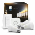 Philips Hue White Atmosphere Starter Kit Connected LED bulb - E27 X3 and Hue remote control