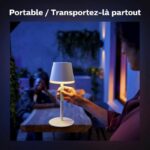 Philips White and Color Ambiance, Hue Belle portable table lamp, Bluetooth compatible, white - Image 4