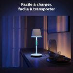 Philips White and Color Ambiance, Hue Belle portable table lamp, Bluetooth compatible, white - Image 5