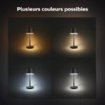 Philips White and Color Ambiance, Hue Belle portable table lamp, Bluetooth compatible, white - Image 6