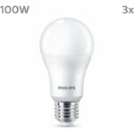 LED Bulb - PHILIPS - 100 W - A67 E27 - Cool White - Non-Dimmable x 3