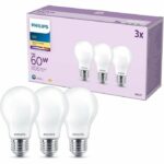 LED Bulb - PHILIPS - Classic - 60 W - A60 E27 - Warm White - Non-Dimmable x 3 - Image 2