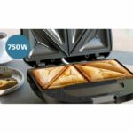 Croque-monsieur machine - PHILIPS - HD2331/90 - 750 W - Triangular plates - Black - Image 2