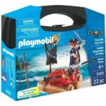 PLAYMOBIL - Pirates Suitcase - Boy - Cannon and projectiles - 22 pieces - From 4 years old