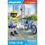 PLAYMOBIL 71732 Cyclist Policeman with Charging Station - Image 4