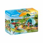 PLAYMOBIL 71425 Family and Tent - Contains 3 figures, 3 bikes and many accessories. - Camping World