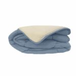 400g/m² microfiber duvet Calgary Petrole & Mastic 140x200cm - Image 5