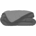 400g/m² microfiber duvet Calgary steel & silver 220x240cm
