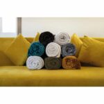 Plaid microflanelle 130x170 cm gris - Image 3
