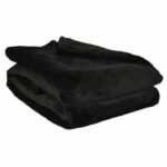 Plaid microflanelle 130x170 cm Noir