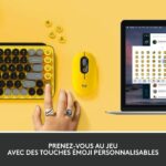 Logitech Wireless Keyboard - Mechanical POP Keys with Customizable Emoji Keys, Bluetooth or USB, Durable Compact Design - Yellow - Image 3