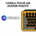 Logitech Wireless Keyboard - Mechanical POP Keys with Customizable Emoji Keys, Bluetooth or USB, Durable Compact Design - Yellow - Image 5