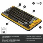 Logitech Wireless Keyboard - Mechanical POP Keys with Customizable Emoji Keys, Bluetooth or USB, Durable Compact Design - Yellow - Image 6