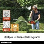 Dual Power Height Size Powdpg7536 - 40 V battery, without battery or charger, 670 mm blade, 22 mm deviation - Image 4