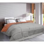 CALGARY Hot duvet Microfiber 400g/m² Galet & Ginger 240x260cm - Image 2