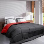 HUDSON Light microfiber duvet 200g / m² 220x240cm Gray & Red - Image 2