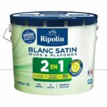 RIPOLIN White wall and ceiling paint with integrated underlay - Satin White - 10 L