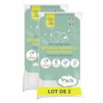 Set of 2 Bamboo Baby Mattress Protectors - for Moses Basket, Carrycot, Pram - Waterproof Mattress Protector - Soft Viscose - 40x80 cm