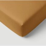 Fitted sheet - P'TIT DODO - 60 x 120 cm - Jersey - Caramel