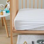 Waterproof fitted sheet for co-sleeping bed - P'TIT DODO - 50 x 85 cm - White - Image 3