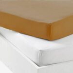Set of 1 mattress protector + 1 fitted sheet - P'TIT DODO - 60 x 120 cm - White / Caramel - Image 2
