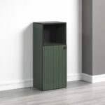 Bathroom cabinet - Low storage - Sage green and black decor - L40 x H95 x D31cm - PURE BLISS - Image 2
