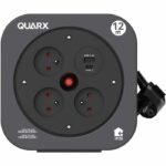 Reel - QUARX - S-Box - 12m, 3 x 16A sockets, USB Type A and C