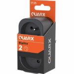 Biplite - QUARX - 2P 16A - Black and anthracite grey, NF compliant