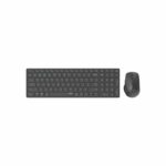 Keyboard and mouse set - RAPOO - 9700M - Wireless - AZERTY - Ultra-slim - Black
