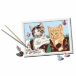 CreArt Kids 18x24cm, Paint by Numbers, Kittens and Shoes, Paint by Numbers Kit, Ages 7+, 25528, Ravensburger – Bild 2