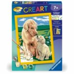 CreArt Kids 18x24cm Motherly Love, Paint by Numbers Kit, Art Number, Ages 7+, 25827, Ravensburger